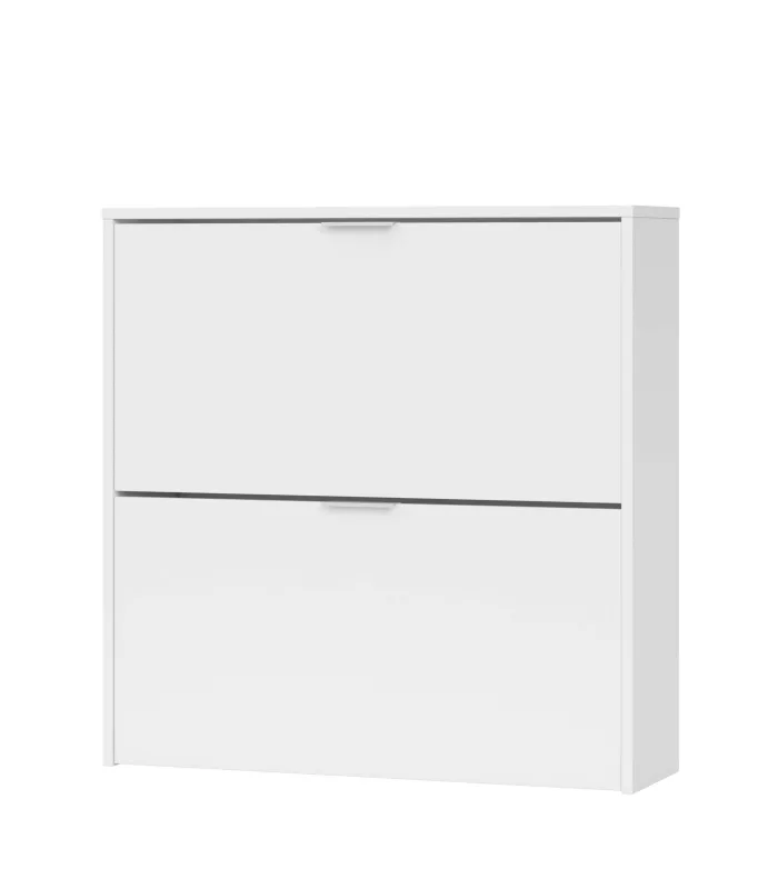 Zapatero blanco 2 puertas, ideal para 16 pares
