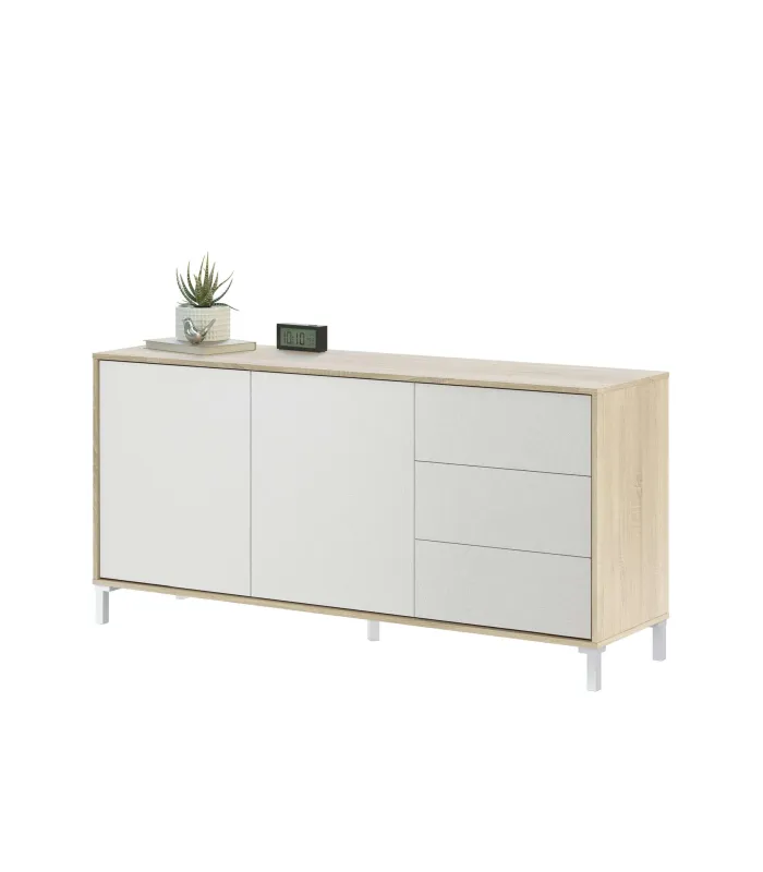 Nabur Canadian Oak and White Artik Sideboard 154 cm (W) x 74 cm
