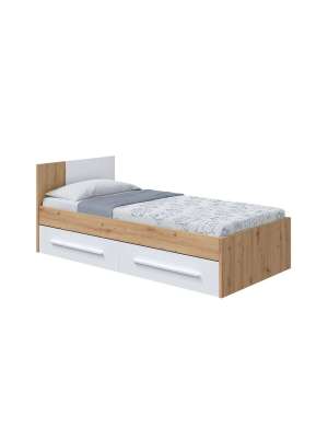 Cama Nuria com gavetas para quarto juvenil, 90 cm