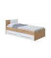 Cama Nuria com duas gavetas 90 cm para o quarto da juventude 77 cm (alta) 92 cm (largura) 196 cm (largo)