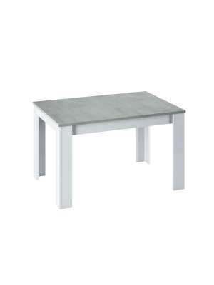Mesa comedor extensible Paris cemento-blanco