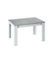 Mesa de jantar extensa Paris em artik de cor branco de cimento 78 cm (alto)140-190 cm (largo)90 cm