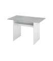 Console de mesa ou cozinha dobrável Gio em branco Artik e cinza Cemento 120 cm (largura) 77 cm (alto) 35/70 cm (fondo)