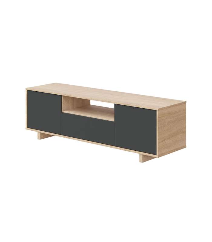 Mueble de TV, modulo con Dos Puertas Acabado en Color Blanco