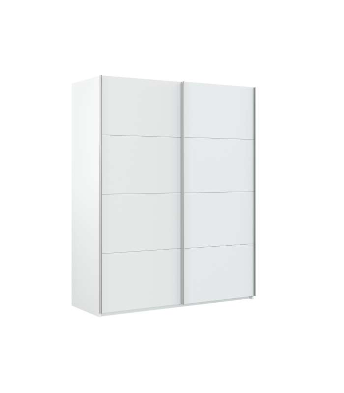 Wardrobe with two sliding doors Arya 150 cm in white artik