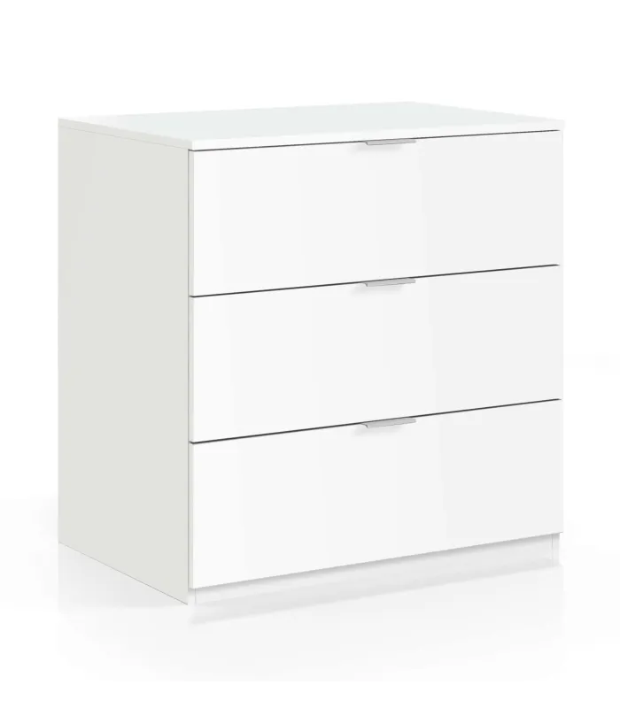 Comfortable 3 oak or white drawers
