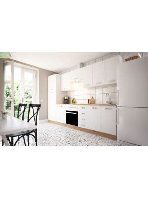 Cocina completa KIT-KIT NEW 3m en blanco/roble