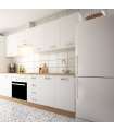 Cozinha completa KIT-KIT 2,40 metros sem rodapé e sem tampo de trabalho cor branca (com móveis novos)