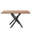 copy of Table ronde Nesy avec plateau effet bois et pieds en métal 75 cm(hauteur)100 cm(largeur)100 cm(longueur)