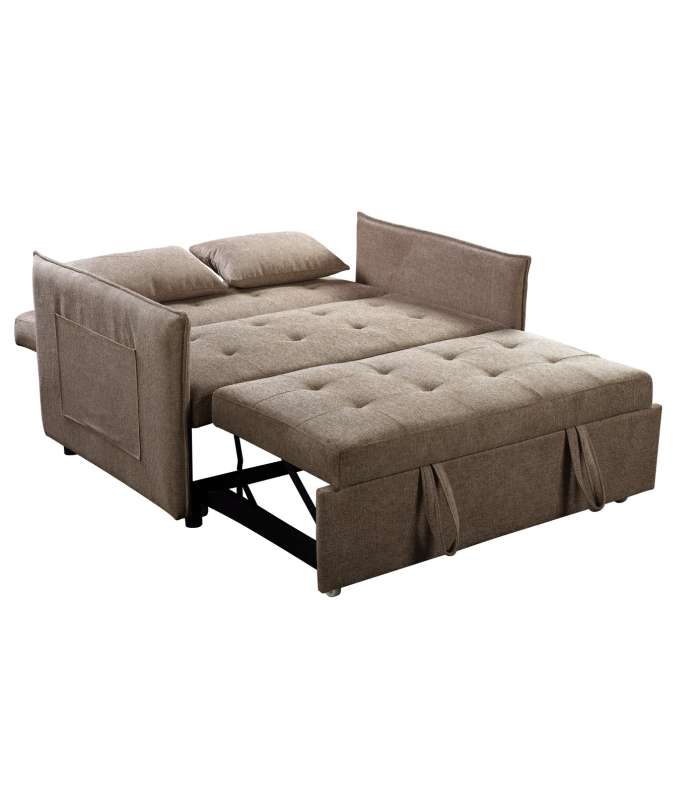 IMPT-HOME-DESIGN Sofas cama Sofá cama Curvo acabado marrón