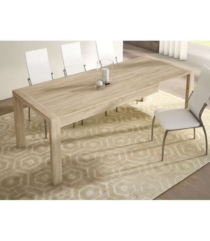 copy of Rectangular table with walnut wood finish BALI 200 x 90