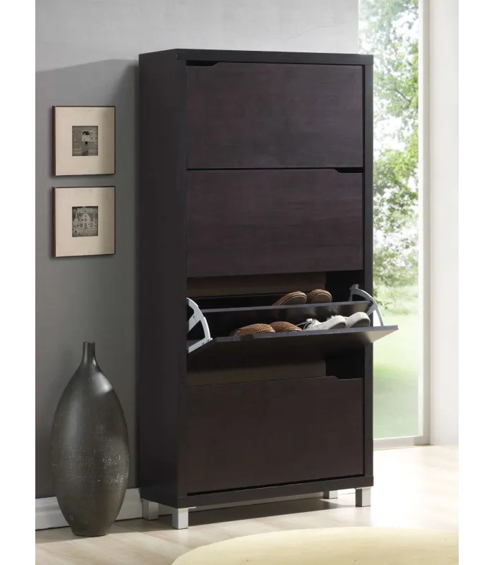 Zapatero 4 puertas kubox capuchino, 79x155x24 cm