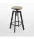 Taburete Atenas - Metal/Madera - 63cm alto
