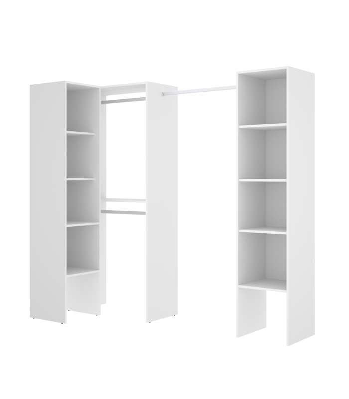 DKT Vestidores Vestidor de rincón Luz color Blanco 226cm