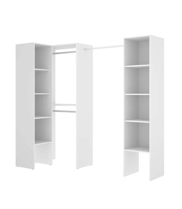 Vestidor de rincón Luz Blanco, moderno y funcional