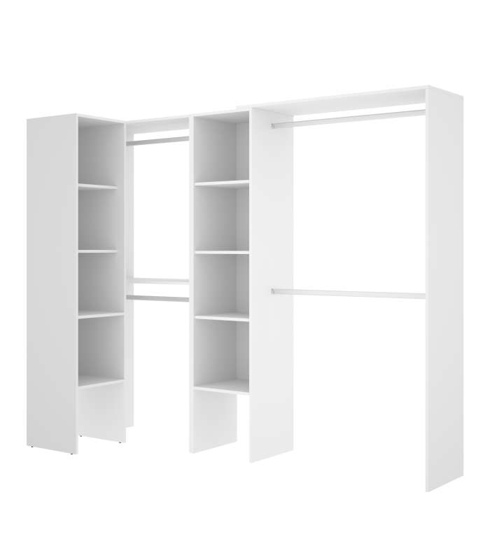 DKT Vestidores Vestidor de rincón Luz 2 color Blanco 228cm