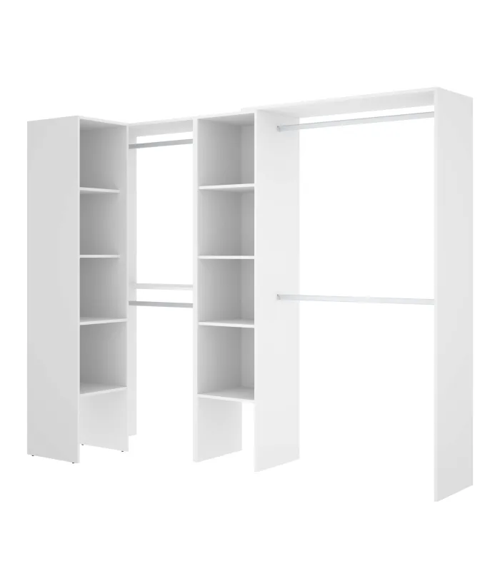 Vestidor de rincón Blanco 228x79.4x187 cm