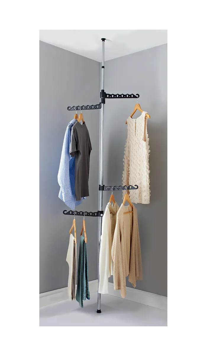 Organizador telescópico blanco para dormitorio