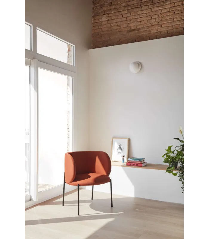 Butaca Mogi color teja, 65x60x74/44 cm, elegante