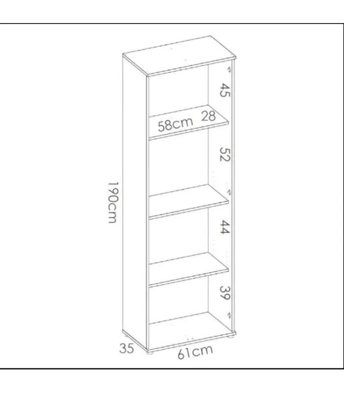 White multipurpose cabinet 2 doors 3 shelves.