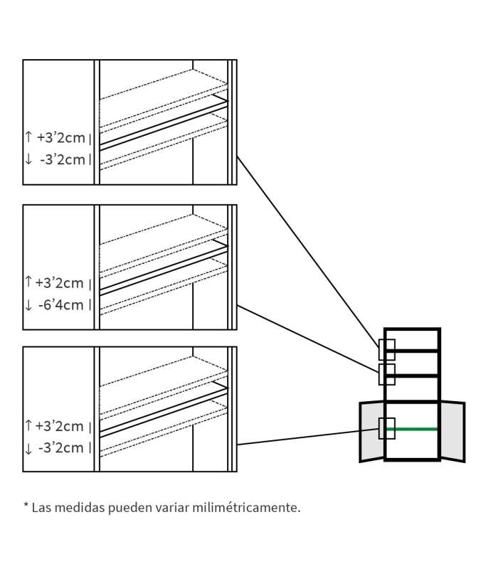 PTARCH Armarios-estanterias Estantería-1 dos puertas acabado