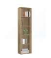 cópia de Bookcase-3 quatro prateleiras acabamento branco, carvalho aurora, carvalho cambriano, 196,5 cm(altura)51,5 cm(largura)3