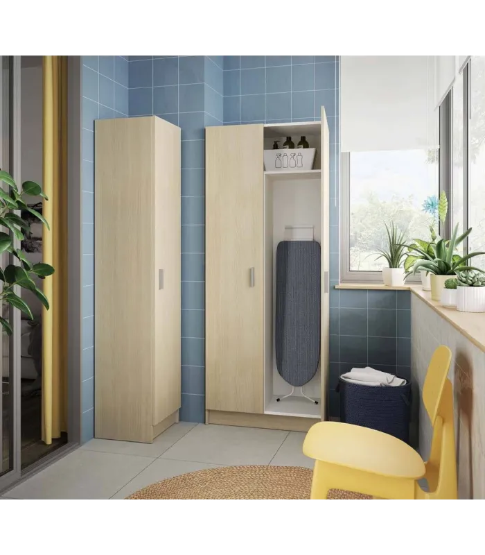 Armario multiusos Milan en roble, compacto y funcional