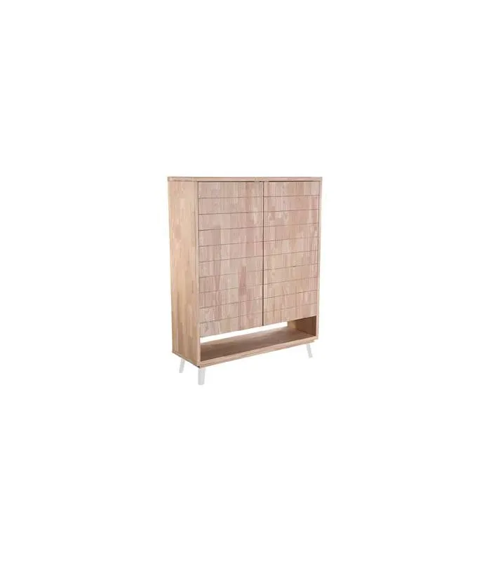 Consola alta Berg 2 puertas, roble nordish/blanco