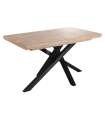 Mesa de jantar extensa Xena terminar carvalho nordish/black, 76cm (alta) 140-180-220cm (largura) 90cm (fondoo)