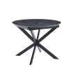 Mesa redonda extensível Vulcan black finish, 75cm (alta) 100-140cm (largura) 100cm (largo)