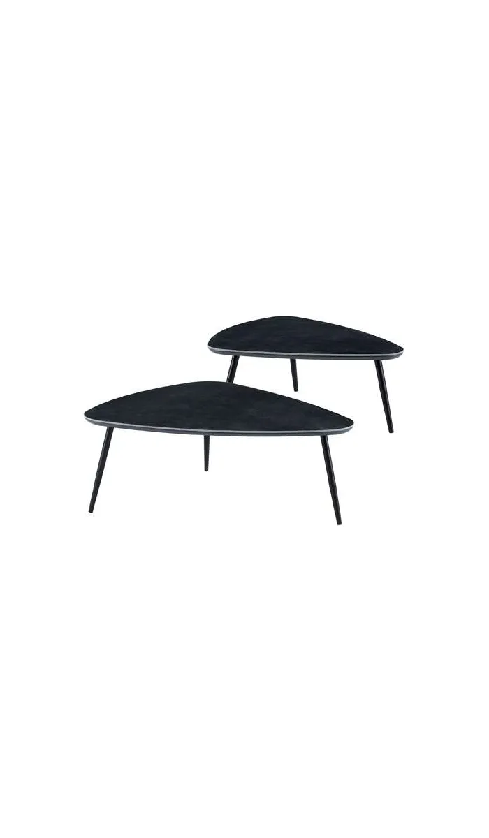 Mesa centro nido Vulcano negro, 150x80x35 cm.