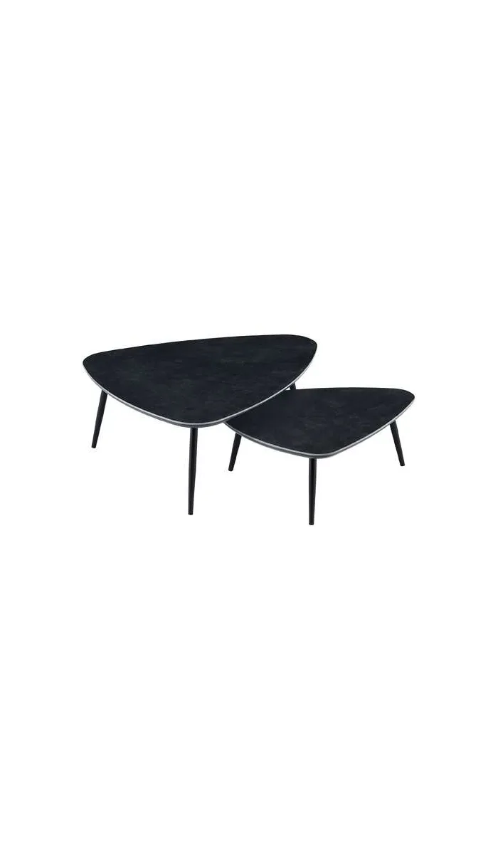 Mesa centro nido Vulcano negro, 150x80x35 cm.