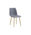 Pack de 4 sillas para cocina o comedor Nails tapizado textil gris/roble, 87cm(alto) 44cm(ancho) 55cm(largo).