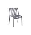 Pack de 4 sillas Ivone para salón, cocina o terraza acabado gris, 80cm(alto) 46cm(ancho) 58cm(fondo).