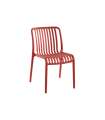 Pack de 4 sillas Ivone para salón, cocina o terraza acabado rojo, 80cm(alto) 46cm(ancho) 58cm(fondo).