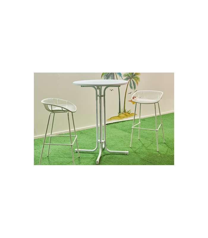 copy of Table ronde Oda finition blanche 75 cm(hauteur) 110