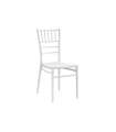 Pack de 4 sillas Tiffany para salón, cocina o terraza acabado blanco, 88.5cm(alto) 38.5cm(ancho) 46.5cm(fondo).