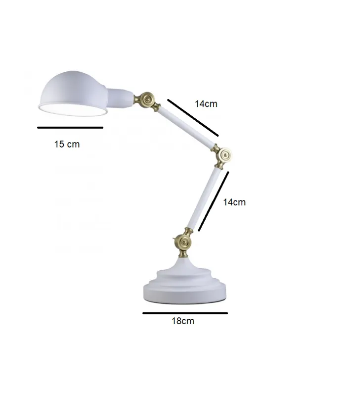 Flexo Tadao blanco 70 cm, luz direccional