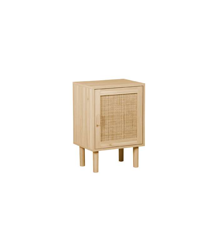 Table basse Tabac en bois massif avec trois tiroirs en finition