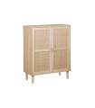 Roupeiro 2 portas de dobramento Acabamento de decoração pinheiro/rattan, 110cm (alta) 80cm (largura) 40cm (fondo)