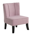 Light pink fabric armchair solid elm structure