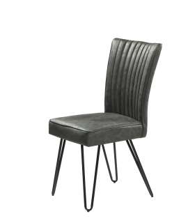Urban chair black metallic structure upholstered in various