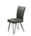 Urban chair black metallic structure upholstered in various colors.