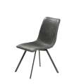 Pack de 4 sillas Cubic acabado tapizado en tejido color gris, 86 cm(alto)46 cm(ancho)60 cm(largo)