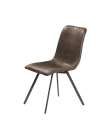 Pack de 4 sillas Cubic acabado tapizado en tejido color marrón, 86 cm(alto)46 cm(ancho)60 cm(largo)