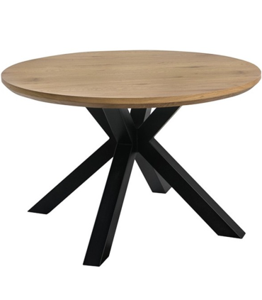 Mistral round table with black metal legs