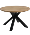 Mistral round table with black metal legs
