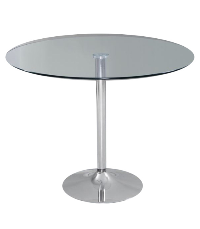 Iñaki round glass table