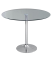 Iñaki round glass table