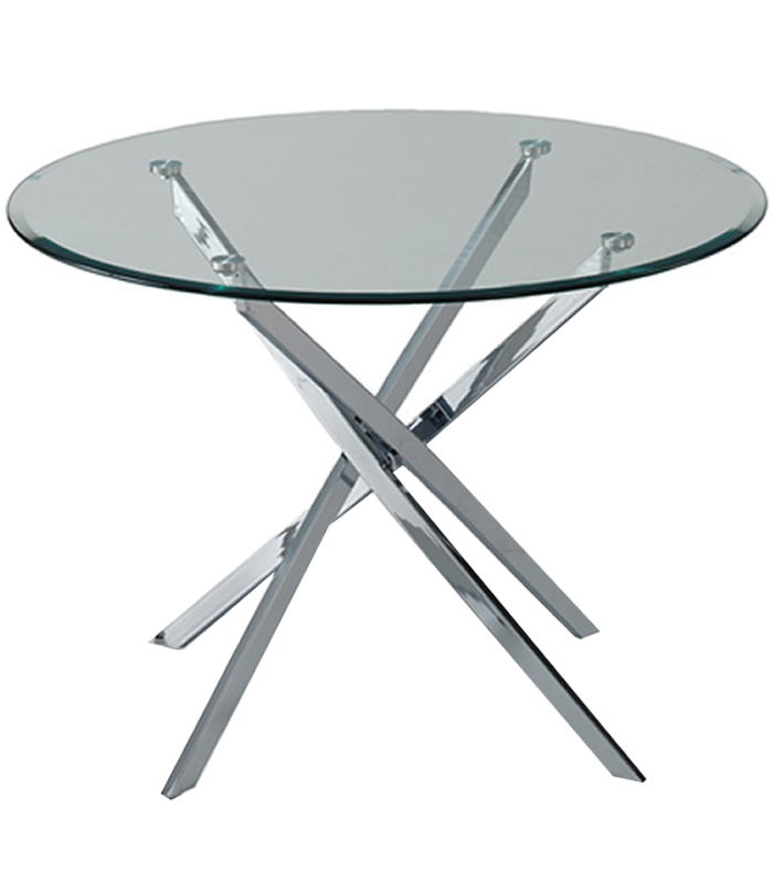 Mesa cristal redonda Gara 110 cm (diámetro) x 74 cm (alto)